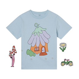 Футболка Fairy House от бренда Stella McCartney kids Голубой