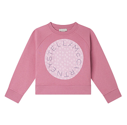 Свитшот Pink Logo от бренда Stella McCartney kids