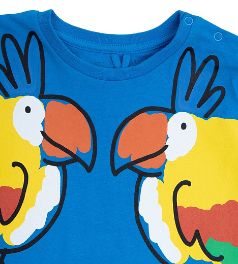 Футболка Parrots от бренда Stella McCartney kids Синий