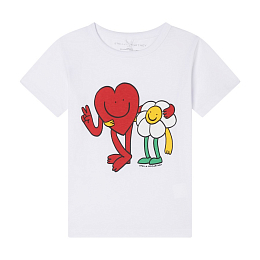 Футболка белая Red heart от бренда Stella McCartney kids Белый