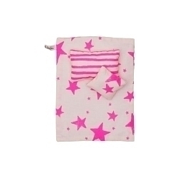 Комплект постельного белья с розовыми звездами и полосками от бренда Noe&Zoe