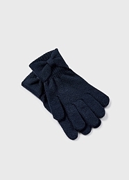Перчатки темно-синего цвета с бантиками от бренда Mayoral