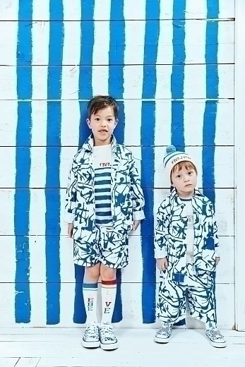 Шорты с синими кляксами от бренда Noe&Zoe
