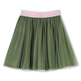 Юбка Green с розовым поясом от бренда Billieblush
