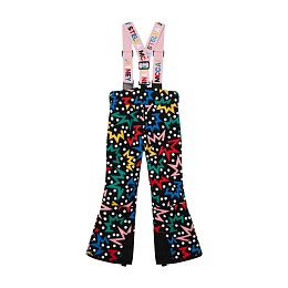 Полукомбинезон черный с цветными вспышками от бренда Stella McCartney kids