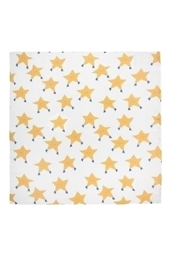 Пеленка белая со звездами от бренда Tinycottons
