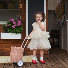 Корзинка-тележка Petal Luggy Rose от бренда Olli Ella