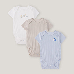 Боди Toys White-Blue-Grey 3 шт от бренда Anna Leon