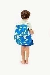 Рюкзак голубой с птичками от бренда Tinycottons