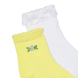 Носки белого и светло-желтого цветов 2 шт. от бренда Mayoral