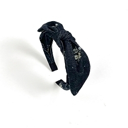 Ободок для волос черный с цветочным принтом от бренда C'ERA UNA VOLTA
