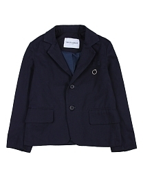 Пиджак темно-синий с логотипом от бренда Trussardi
