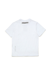 Футболка с контрастной нашивкой от бренда Dsquared2 Белый