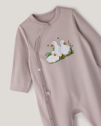 Набор комбинезонов розового и белого цвета с принтом от бренда Anna Leon