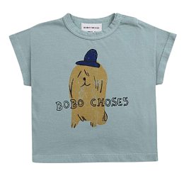 Футболка Dog in The Hat от бренда Bobo Choses Голубой