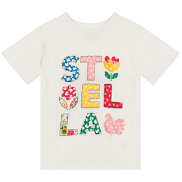 Футболка Color Stella Logo от бренда Stella McCartney kids Молочный