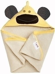 Полотенце с капюшоном Жёлтая обезьянка от бренда 3 sprouts