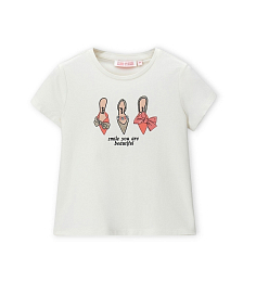 Футболка с принтом туфель от бренда Original Marines Молочный