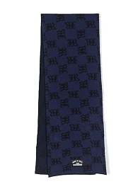 Комплект шапка с шарфом брендированные синие от бренда JOHN RICHMOND