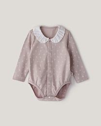 Набор боди с воротником розового и белого цвета от бренда Anna Leon