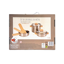 Набор посуды с деревянными ручками от бренда Egmont Toys