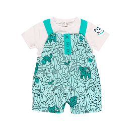 Футболка и комбинезон Cat and turtle от бренда Boboli