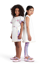 Футболка молочная с розовым принтом от бренда Emilio Pucci Молочный