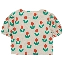 Блузка кремового цвета с пионами от бренда Tinycottons