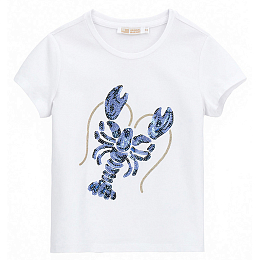 Футболка с пайетками Рак от бренда Original Marines Белый