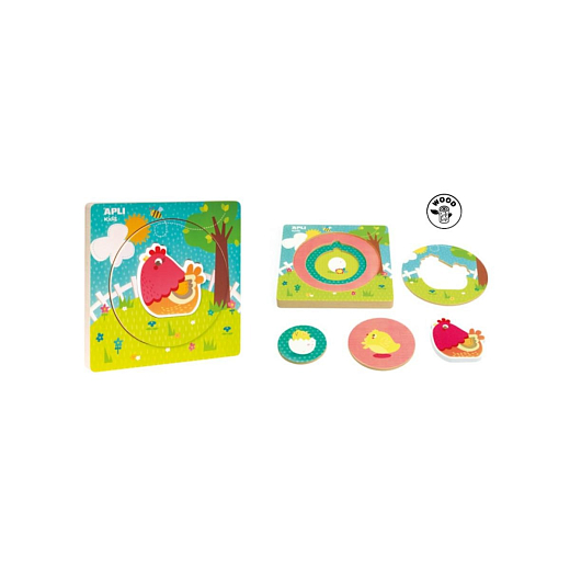 Пазл из дерева "Курица" от бренда Apli Kids