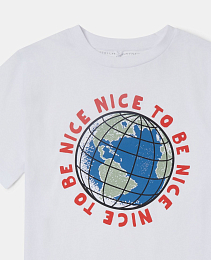 Футболка Planets Graphic от бренда Stella McCartney kids Белый