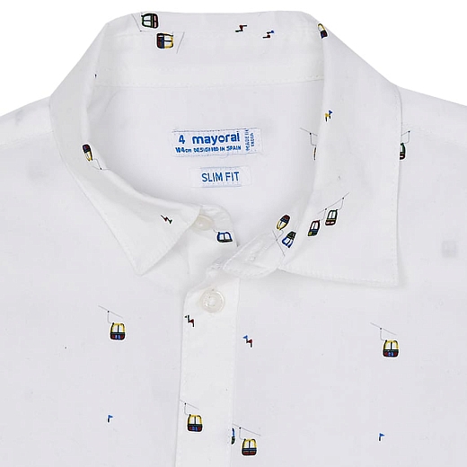 Рубашка с принтом фуникулеров от бренда Mayoral