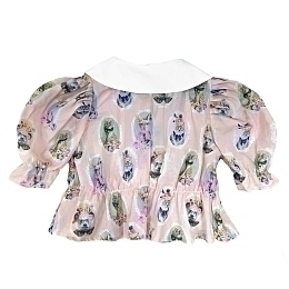 Блуза с воротничком Animal Print рукава-фонарики от бренда Raspberry Plum