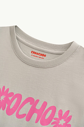 Футболка-кроп ChooChoo от бренда CHOOCHOO Серый