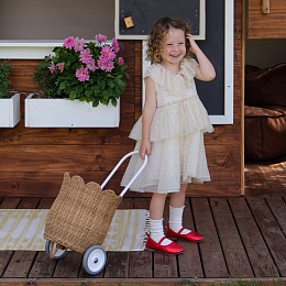 Корзинка-тележка Petal Luggy Natural от бренда Olli Ella