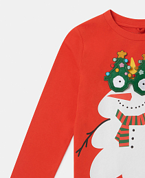 Лонгслив Snowman Graphic от бренда Stella McCartney kids