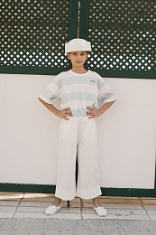 Штаны с подворотом белого цвета от бренда Tinycottons