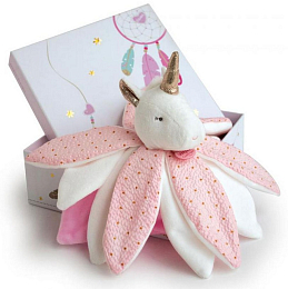 Игрушка Единорог – комфортер в подарочной коробке от бренда Doudou et Compagnie