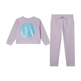 Свитшот Metallic Logo Disc и джоггеры от бренда Stella McCartney kids