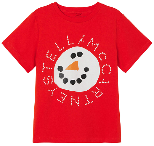 Футболка Snowman от бренда Stella McCartney kids Красный