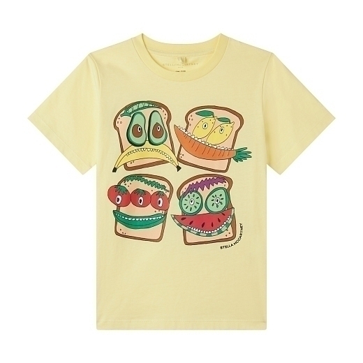 Футболка yellow Veggie Sandwich от бренда Stella McCartney kids Желтый