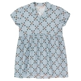 Платье-рубашка голубого цвета от бренда Tinycottons