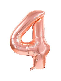 Воздушный шар Цифра 4 Rose Gold от бренда Tim & Puce Factory