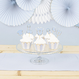 Декоративные круги Синяя пастель и золото 3 шт от бренда Tim & Puce Factory