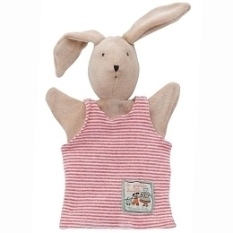 Мягкая игрушка на руку Кролик Сильван от бренда Moulin Roty