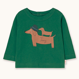 Лонгслив Green TWO DOGS от бренда Tinycottons