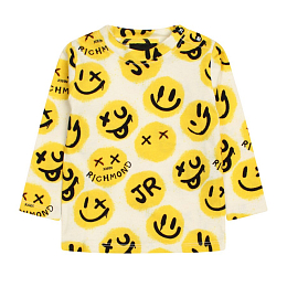 Лонгслив с принтом смайлов от бренда JOHN RICHMOND