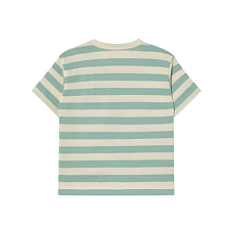 Футболка STRIPES BLUE от бренда Tinycottons Молочный Голубой