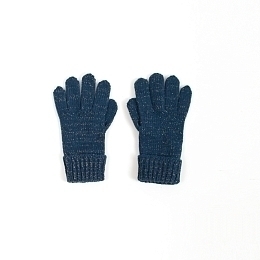 Перчатки вязанные темно-синего цвета от бренда C'ERA UNA VOLTA