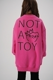 Свитшот с надписью на спине розовый от бренда NOT A TOY